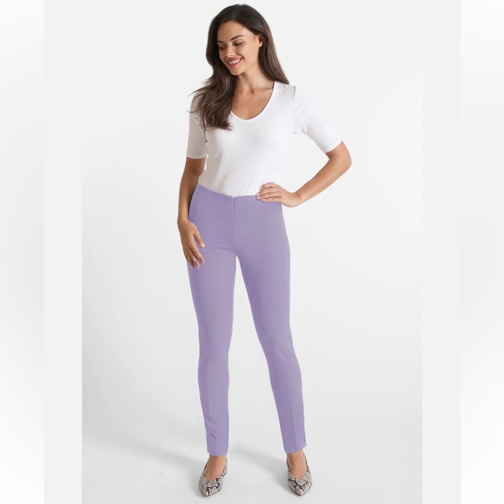 Peace of Cloth Jasmine Zip front Twill Pant Lavender Size 16
